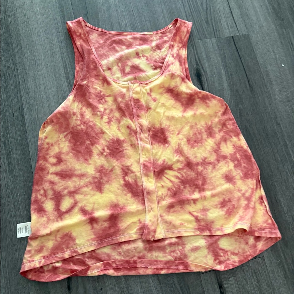 Mudd Women's Tie-Dye Tank Tops - Red/orange and Blue - Picture 8 of 14